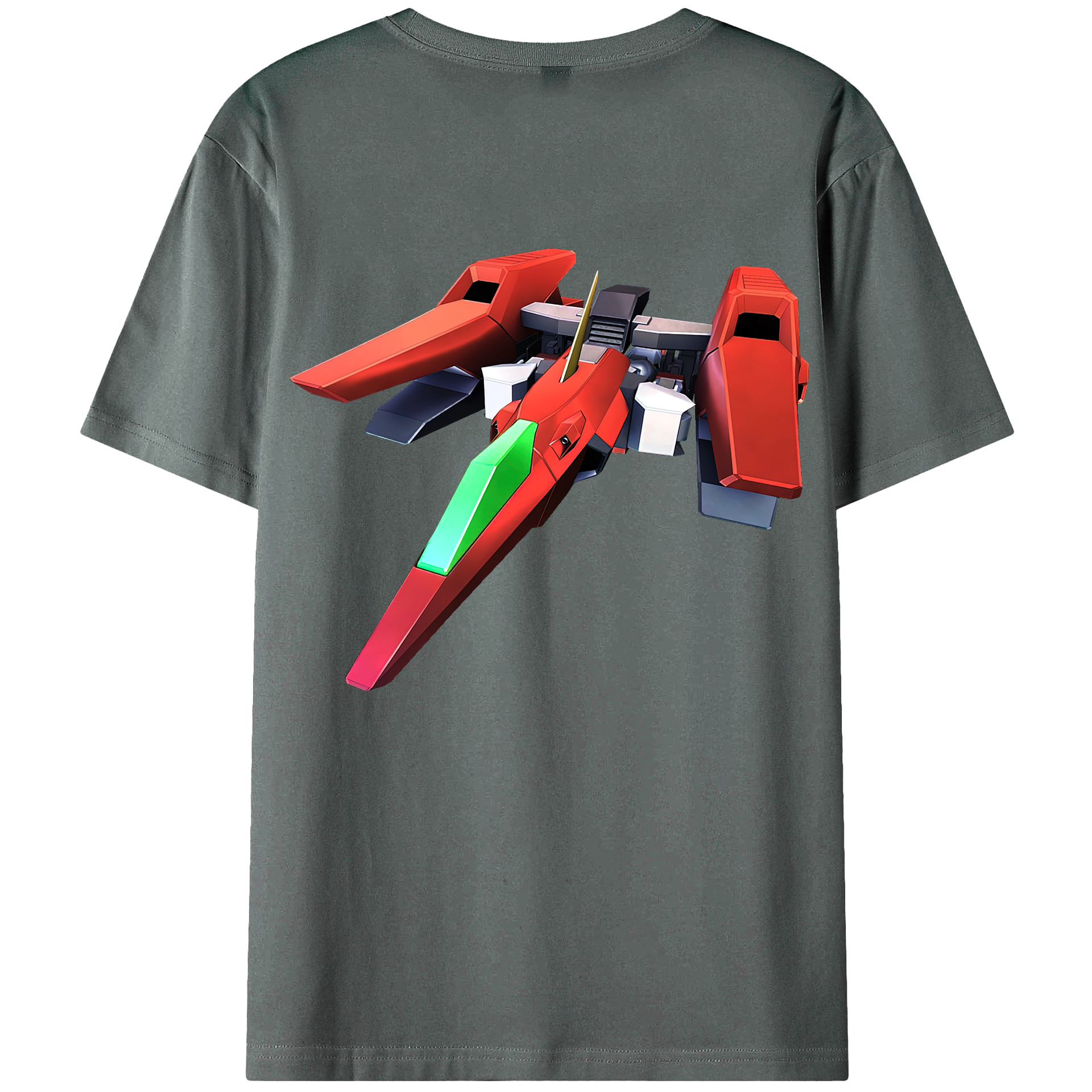 （画像用） 機動戦士ガンダム Mobile Suit Gundam 綿100％ メンズ半袖Tシャツ（バックプリント） 通気性